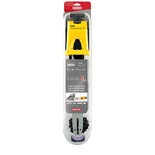 Oregon 16-inch PowerSharp Starter Kit with Bar, Sharpener, and 56 Drive Link PowerSharp Chain, 3/8" Low Profile, 050" Gauge, Portable Sharpening Tool for Chainsaws (541656)