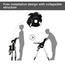 BABY JOY High Chair for Babies & Toddlers, Foldable Highchair with Multiple Adjustable Backrest, Seat Height and Footrest, Removable Tray, Detachable PU Leather Cushion, Built-in Rear Wheels (Black)