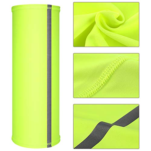 SATINIOR 4 Pieces Reflective Neck Gaiter Visibility Neon Safety Bandana Wind Dust UV Protection Scarf Bandanas