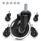 3" Thread Screw in Office Chair Caster Wheels, 3/8"-16x1"(Not Metric M10), Safe for All Floors, PU Rubber Furniture,Carts Stem Caster Wheels,No Scratch,650Lbs Weight Capacity