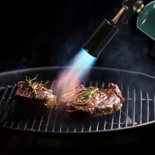 DOMINOX Propane Torch Butane Grill Cooking Sous Vide Charcoal Fire Starter Flame Torch Lighter Kitchen Culinary Torch Gun for Creme Brulee Campfire BBQ Searing Camping (Propane Not Included)