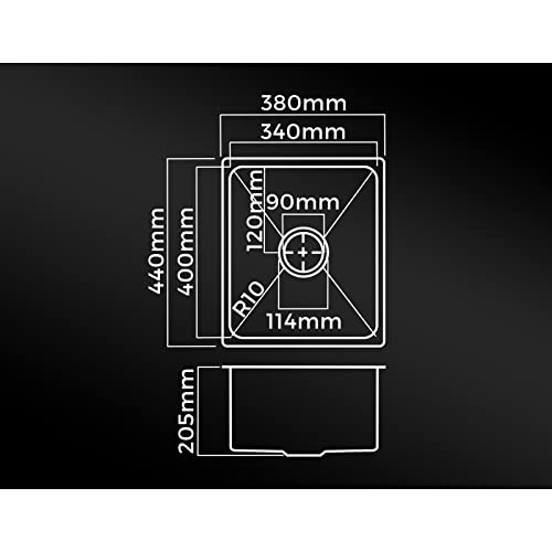 Kitchen Sink Welba Sink Single Bowl Sink Stainless 440x380x205mm