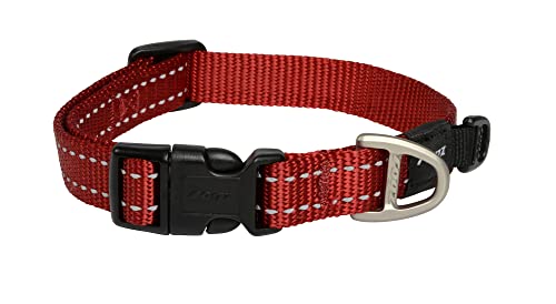 Rogz Classic Reflective Dog Collar Red Large