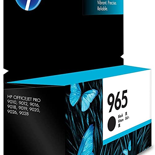 HP 965 Genuine Original High Yield Black Ink Printer Cartridge works with HP OfficeJet Pro 9010 All-in-One Printer series, HP OfficeJet Pro 9020 All-in-One Printer series - (3JA80AA)