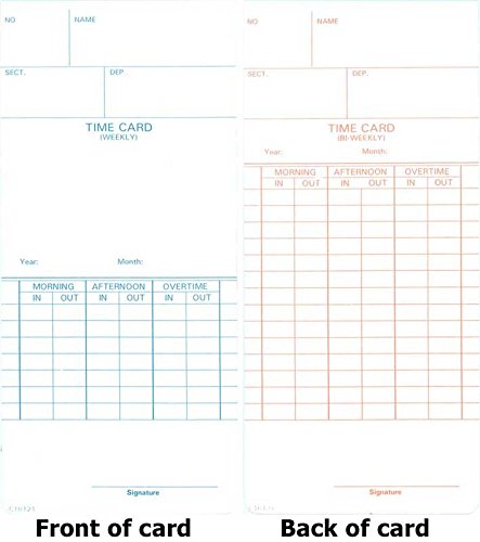 1000 Compumatic CTR121 Time Cards