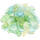 Sea Glass for Crafts Seaglass Pieces Decor Flat Frosted Sea Glass Vase Filler Crushed Sea Glass for Beach Wedding Party Decor Home Aquarium Decor DIY Art Craft Supplies(Green, Yellow, Blue,11 Oz)