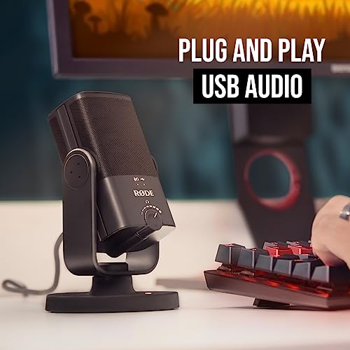 RØDE NT-USB Mini Versatile Studio-Quality Condenser USB Microphone with Free Software for Podcasting, Streaming, Gaming, Music Production, Vocal and Instrument Recording