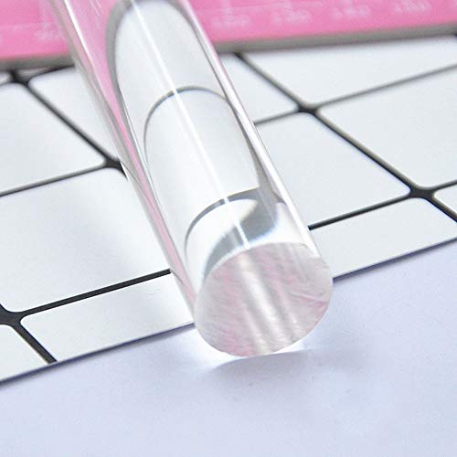 2 Pcs 7.67" Acrylic Clay Rolling Pin Clear Solid Clay Roller Bar Ceramics Clay Roll Stick Rod Baking Tool for Shaping and Sculpting Supplies