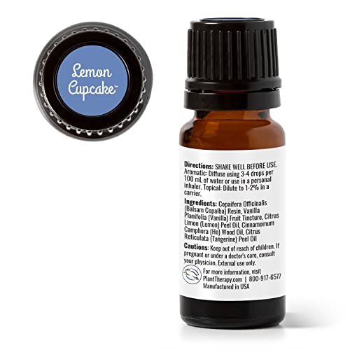 Plant Therapy Lemon Cupcake Essential Oil Blend 10 mL (1/3 oz) 100% Pure, Undiluted, Natural, Therapeutic Grade