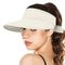 AutoWT Hats for Women, 2 in 1 Adjustable Convertible Beach Visor Hat with UV Sun Protection, Outdoor Bucket Hat Wide Brim Sun Hats Summer Wide Brim Fishing Cap (Cream)