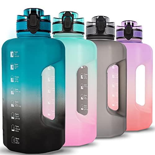 GIFUBOWA Large Water Bottle 2.2 Liter with Straw BPA Free Big Drinks Jug for Gym Sport