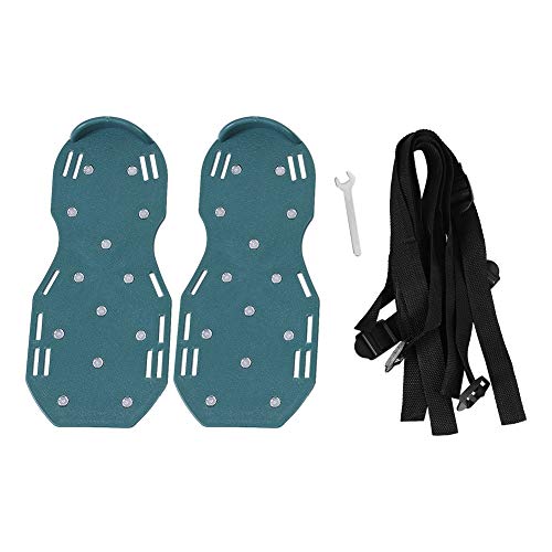 Joyzan Lawn Aerator Sandals, Grass Aerating Spike Sandals Soil Aeration Shoe Adjustable Straps and Buckles Heavy Duty Aerator Tools for Grass Lawn Garden Patio(Type 1)