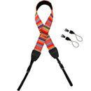 WANBY Camera Strap Canvas Rainbow Neck Shoulder Strap with Quick Release Buckles for DSLR SLR