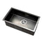 Cefito Kitchen Stainless Steel Sink 30 x 45cm Rectangle Black Single Bowl Basin Sinks Handmade, Laundry Home, Top Under Flush Drop in Mount Premium Quality Radius 10 Corner Easy to Clean