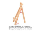 [Mini 6 Inch] Wood Easel 12 Pieces Desk Display Easel Stand for Paintings Cards Photos