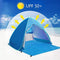 Sumelay Pop Up Beach Tent Shade Sun Shelter UPF 50+ Canopy Cabana 2-3 Person for Adults Baby Kids Outdoor Activities Camping Fishing Hiking Picnic Touring, Blue