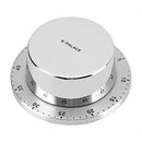Mechanical Kitchen Timer 60 Minute Timing with Magnet Backing Loud Alarm Stainless Steel Body Mechanical Timer Home Cooking Baking Timer Silver(Silver)