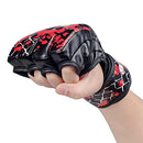 TEKXYZ MMA Gloves, Open Palm and Free-Thumb Style Half Mitts MMA Gloves with Dual Quick Hook & Loop Strap for MMA, UFC, Boxing, Martial Arts, Muay Thai, Kickboxing, and Other Combat Sports Training