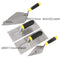 ZJNOTED 4 Piece Concrete Tools includes plastering trowel with SQ teeth plastering trowel with V teech 11” bricklaying trowel 6”pointing trowel