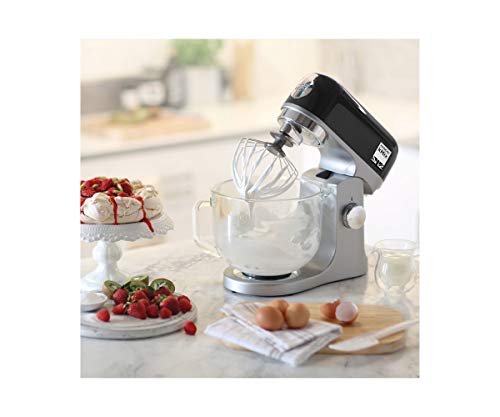 Kenwood 0W20011139 kMix Stand Mixer for Baking, Stylish Kitchen Mixer with K-Beater, Dough Hook and Whisk, 5 Litre Glass Bowl, Removable Splash Guard, 1000 W, Black