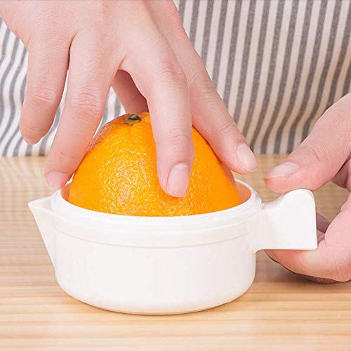 Laiaouay Manual Lemon Squeezer, Orange Juice Squeezer, Orange Manual Hand Juicer Lid Rotation Press Anti- Reamer