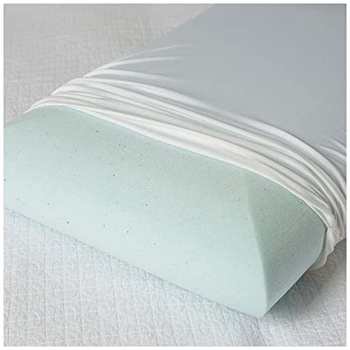 Tontine Comfortech Gel Infused Memory Foam Pillow, Medium Height, Firm Support, Washable Cover, Pillow Infused with Cooling Gel