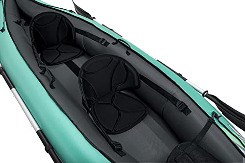 Bestway Hydro Force 2 Person Inflatable Kayak | Ventura Kayak Set with Hand Pump, Paddles and Storage Bag, Turquoise, 86 x 333 x 113 cm