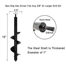 Auger Drill Bit for Garden 3.5x16 Inch Spiral Drill for Planting Flower Bulbs Bedding Post Hole Digger for 3/8” Hex Drive Drill