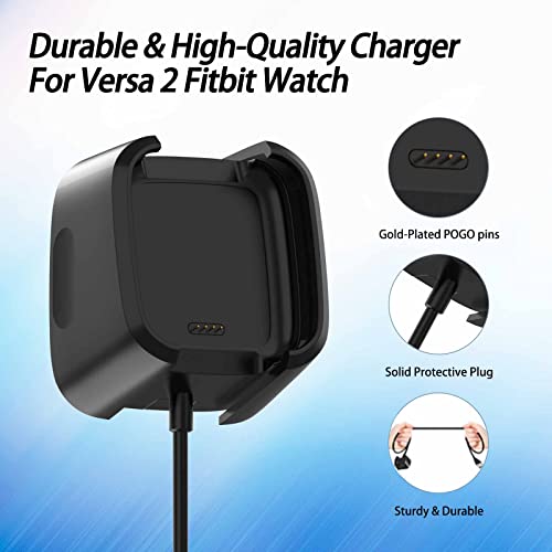 96CM Long Magnetic Chargers for Fitbit Versa 2 Chargers Only, 96CM/3.3ft Cord USB Charging Cable Dock for Fitbit Versa 2 Smartwatch Accessories
