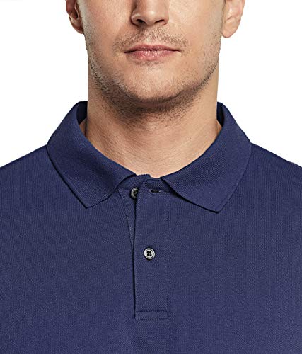 ATHLIO 2 Pack Men's Short Sleeve Polo Shirts, Classic fit Quick Dry Tech Golf Shirts, Dri Flex Performance Solid Top Shirts