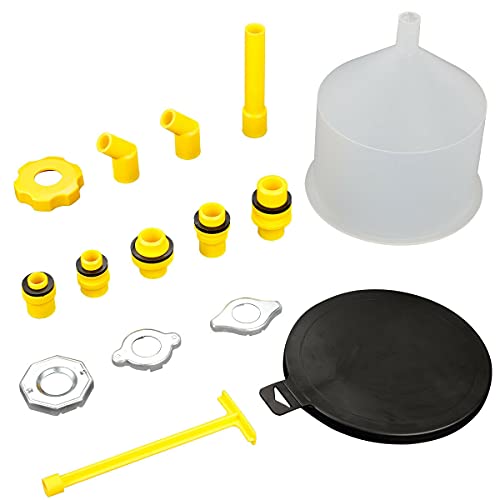 Spill Proof Radiator Coolant Filling Funnel Kit 15-pcs Cooling System Fill Kit