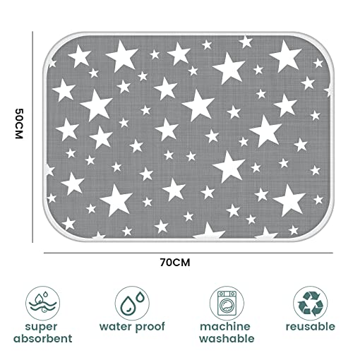 LONENESSL Pee Pad for Dogs 2 Pack, Washable Puppy Pads for Potty Training, Eco-Friendly Reusable Puppy Training Pads Puppy Pet Dog Indoor Cat Toilet Training Pads Dog Mat Super Absorbent 50*70CM