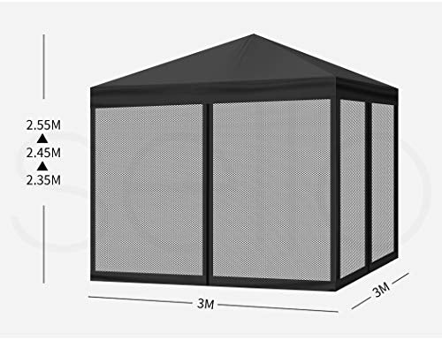 Mountview Gazebo Pop Up Marquee Outdoor Canopy 3x3m Wedding Tent Mesh Side Wall