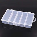 Honbay Clear Visible Plastic Fishing Tackle Accessory Box Fishing Lure Bait Hooks Storage Box Case Container Jewelry Making Findings Organizer Box Storage Container Case (M:7"x4.3"x1.2")