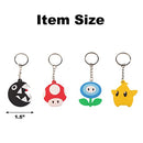 ZEADERS Super Mario Inspired Keychains, Mario Cartoon Theme Party Supplies for Kid's Party Favor Gift 24Pcs