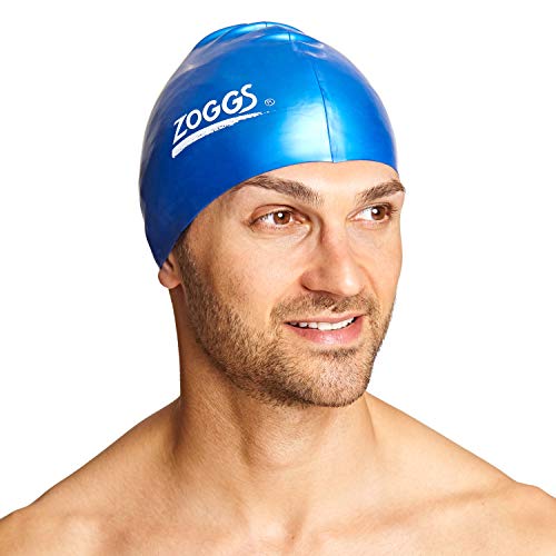 Zoggs Unisex Silicone Swimming Cap, Royal Blue, One Size UK