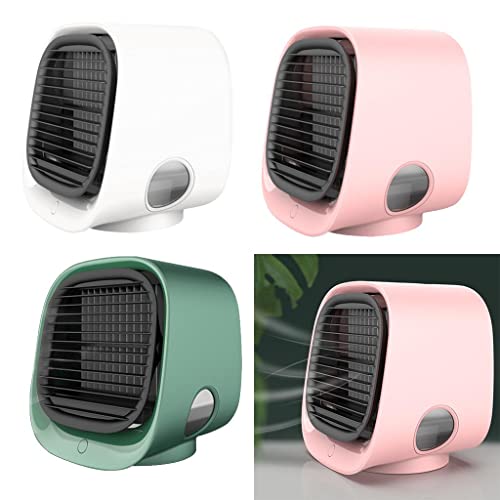 PETSOLA Portable Air Cooler Fan Desktop Cooling Air Conditioner Humidifier - Green, 16.6cm