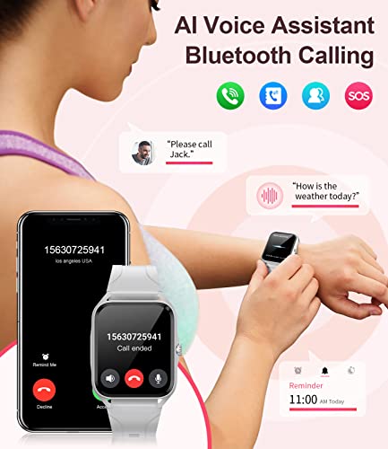 LIGE Smart Watch for Women Men (Answer/Make Calls), 2023 Newest 1.83 Inch Fitness Tracker, Heart Rate/Sleep Monitor/Pedometer/Calories, Multiple Sports Modes, Waterproof Fitness Watch for Android iOS