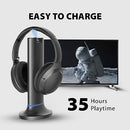 Avantree Opera 35H Comfortable Wireless Headphones for TV Watching with Bluetooth 5.0 Transmitter & Charging Stand, Clear Dialogue Mode, Passthrough, High Volume for Seniors, 164FT Long Range