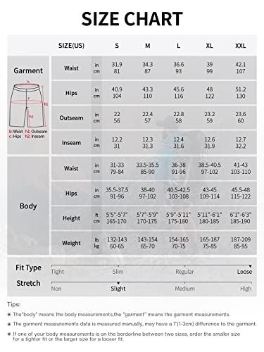 ARSUXEO Mens Bike Shorts,Cycling Shorts,Mountain Bike Shorts MTB Shorts Loose Fit with Moisture-Wicking Waistband, Dark Blue, Medium