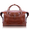 Stylish Duffel Bag, Leather, Mid-Size, Brown - Amore | Siamod - 25084