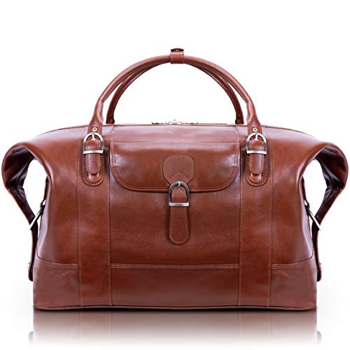 Stylish Duffel Bag, Leather, Mid-Size, Brown - Amore | Siamod - 25084