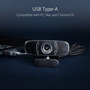 ASUS Webcam C3 1080p HD USB Camera - Beamforming Microphone, Tilt-Adjustable, 360 Degree Rotation, Wide Field of View, Compatible with Skype, Microsoft Teams and Zoom