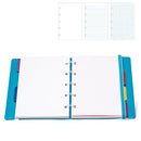 Filofax A5 White Plain Notebook Refill 32 Sheets, Multicolor