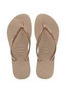 Havaianas Girl's Slim Rose Gold Flip-Flop, Rose Gold, 9 US