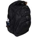 KENNETH COLE 5708145 Cole Reaction Pack-of-All-Trades' Multi-Pocket 17.0” Laptop & Tablet Business Travel Backpack, Black, One Size