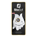 FootJoy Men's StaSof Golf Glove, White, Small, Worn on Left Hand