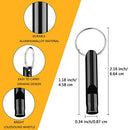 Weewooday 12 Pieces Black Emergency Whistle with Keychain Aluminum Whistle Hiking Camping Survival Aluminum Whistle Loud Sound Emergency Whistles for Camping Hiking Hunting Outdoors Sports