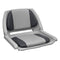 Wise 8WD139 Series Molded Fishing Boat Seat with Marine Grade Cushion Pads, Grey Shell, Grey/Charcoal Cushion