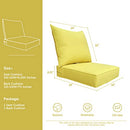 BOSSIMA Outdoor Patio Cushions Deep Seat Chair Cushions Sunbrella Furniture Cushions,Canvas-Celadon